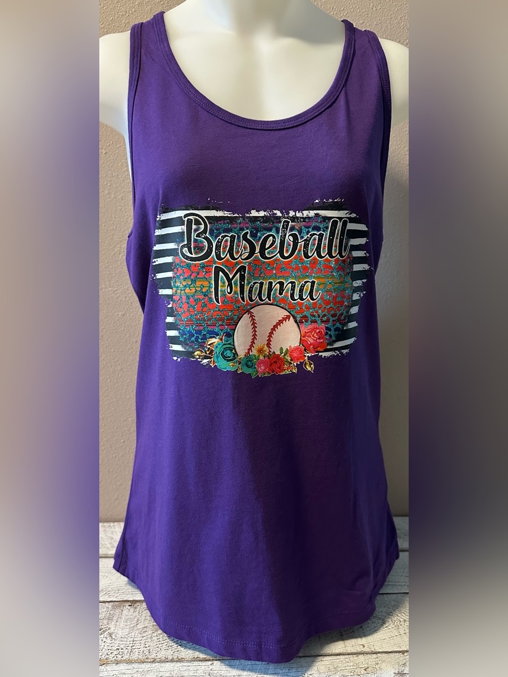 Baseball Mama Racer Back Tank Top - NIP